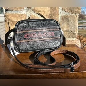 Coach Mini Jamie Camera Bag Black Leather Crossbody Unisex CQ876 NWT